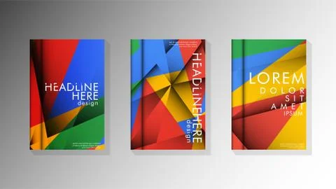 Gradient minimal geometric pattern. the design of the triangle cover backgrou Illustrazione stock