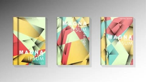 Gradient minimal geometric pattern. design of the triangle cover background.  Illustrazione stock
