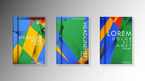 Gradient minimal geometric pattern. the design of the triangle cover backgrou Illustrazione stock