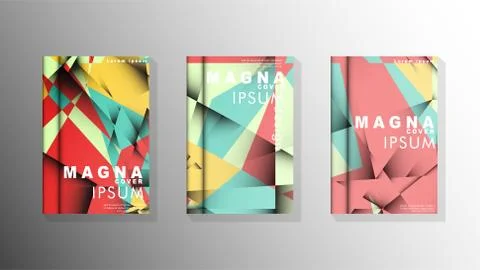 Gradient minimal geometric pattern. design of the triangle cover background.  Stock Illustration