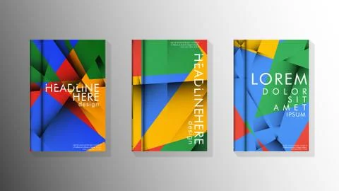 Gradient minimal geometric pattern. the design of the triangle cover backgrou Stockillustratie