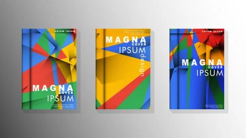 Gradient minimal geometric pattern. the design of the triangle cover backgrou Illustrazione stock