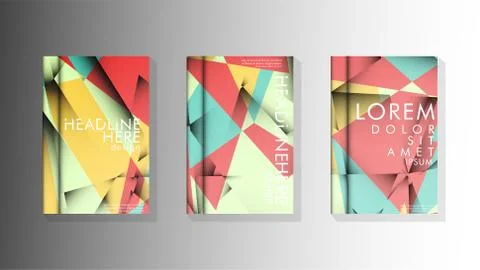 Gradient minimal geometric pattern. design of the triangle cover background.  Stockillustratie