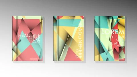 Gradient minimal geometric pattern. design of the triangle cover background.  Illustrazione stock