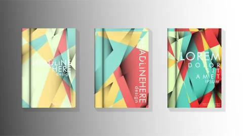 Gradient minimal geometric pattern. design of the triangle cover background.  Stock Illustration