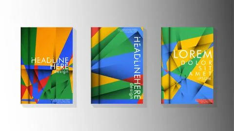 Gradient minimal geometric pattern. the design of the triangle cover backgrou Stockillustratie