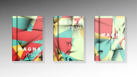 Gradient minimal geometric pattern. design of the triangle cover background.  Illustrazione stock