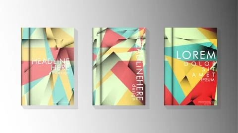 Gradient minimal geometric pattern. design of the triangle cover background.  Illustrazione stock