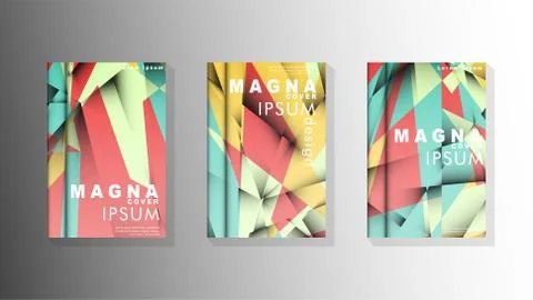 Gradient minimal geometric pattern. design of the triangle cover background.  イラスト素材