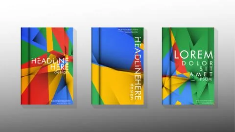 Gradient minimal geometric pattern. the design of the triangle cover backgrou Illustrazione stock