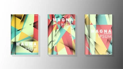 Gradient minimal geometric pattern. design of the triangle cover background.  Illustrazione stock