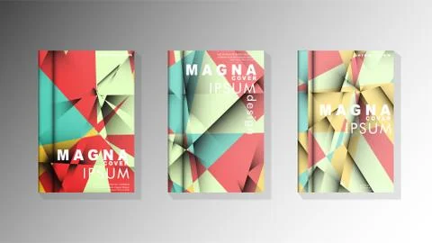 Gradient minimal geometric pattern. design of the triangle cover background.  Stock Illustration