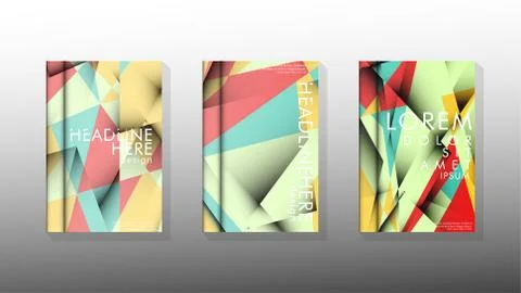 Gradient minimal geometric pattern. design of the triangle cover background.  Stockillustratie