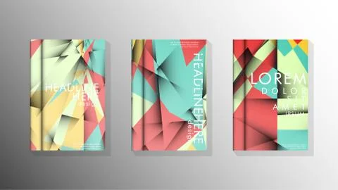 Gradient minimal geometric pattern. design of the triangle cover background.  Illustrazione stock