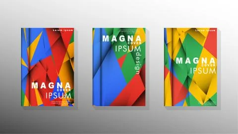 Gradient minimal geometric pattern. the design of the triangle cover backgrou Illustrazione stock