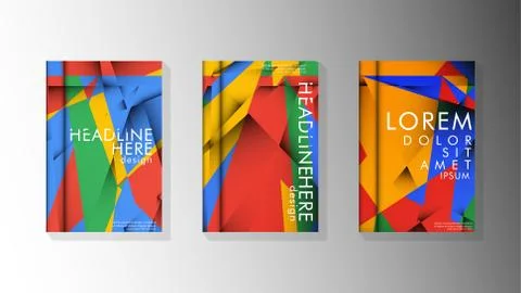 Gradient minimal geometric pattern. the design of the triangle cover backgrou Stock Illustration