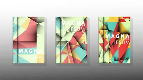 Gradient minimal geometric pattern. design of the triangle cover background.  Stock Illustration