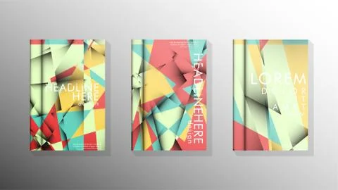 Gradient minimal geometric pattern. design of the triangle cover background.  스톡 일러스트