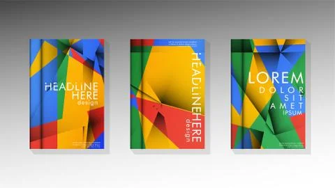 Gradient minimal geometric pattern. the design of the triangle cover backgrou Stockillustratie