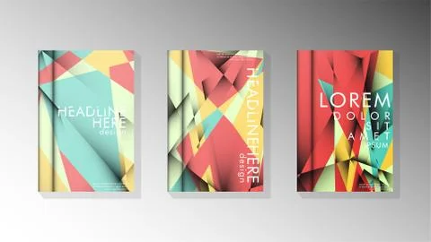 Gradient minimal geometric pattern. design of the triangle cover background.  Stock Illustration