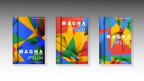 Gradient minimal geometric pattern. the design of the triangle cover backgrou 스톡 일러스트