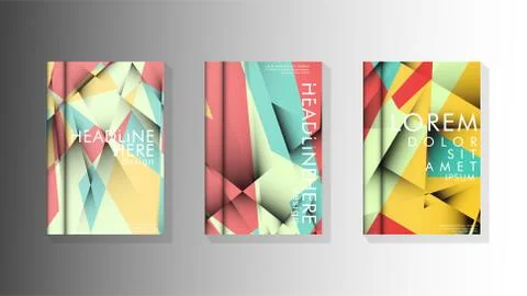 Gradient minimal geometric pattern. design of the triangle cover background.  스톡 일러스트