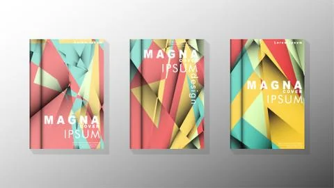 Gradient minimal geometric pattern. design of the triangle cover background.  Illustrazione stock