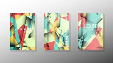Gradient minimal geometric pattern. design of the triangle cover background.  Stock Illustration