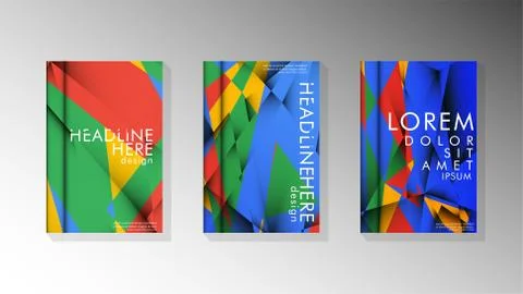 Gradient minimal geometric pattern. the design of the triangle cover backgrou Illustrazione stock