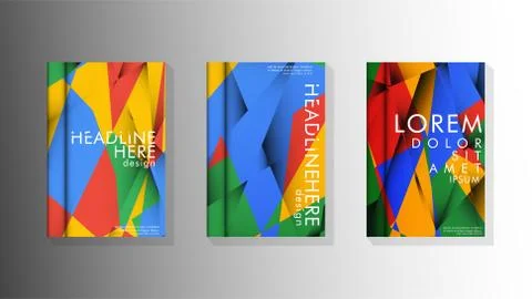 Gradient minimal geometric pattern. the design of the triangle cover backgrou 스톡 일러스트