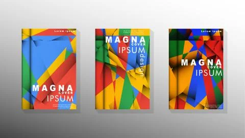 Gradient minimal geometric pattern. the design of the triangle cover backgrou Stock Illustration