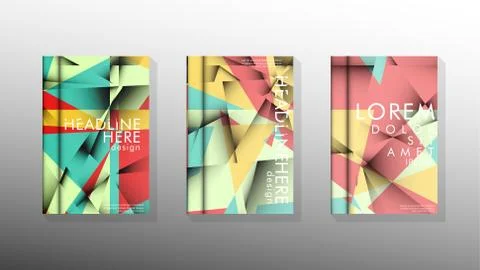 Gradient minimal geometric pattern. design of the triangle cover background.  Illustrazione stock