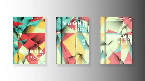 Gradient minimal geometric pattern. design of the triangle cover background.  Stockillustratie