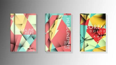 Gradient minimal geometric pattern. design of the triangle cover background.  스톡 일러스트