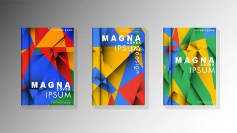 Gradient minimal geometric pattern. the design of the triangle cover backgrou 스톡 일러스트