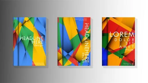 Gradient minimal geometric pattern. the design of the triangle cover backgrou Illustrazione stock