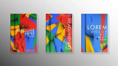 Gradient minimal geometric pattern. the design of the triangle cover backgrou Stock Illustration