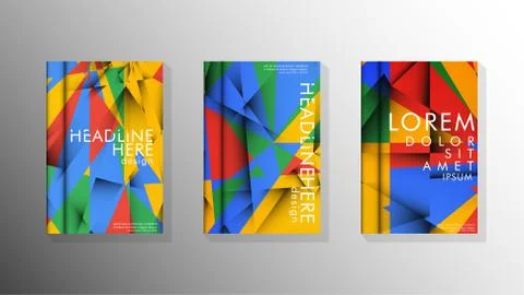 Gradient minimal geometric pattern. the design of the triangle cover backgrou Stockillustratie