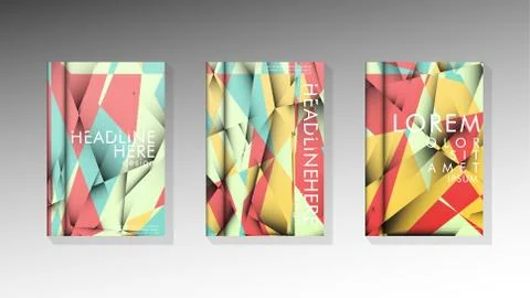 Gradient minimal geometric pattern. design of the triangle cover background.  Illustrazione stock