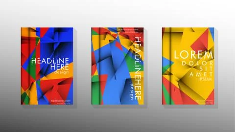 Gradient minimal geometric pattern. the design of the triangle cover backgrou Illustrazione stock