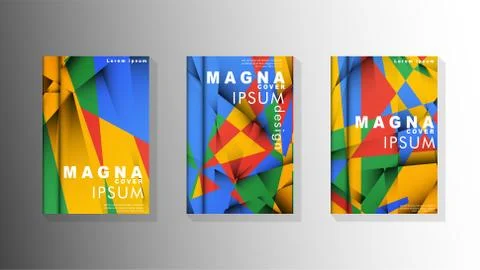 Gradient minimal geometric pattern. the design of the triangle cover backgrou イラスト素材