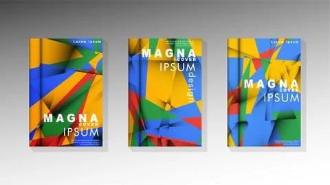 Gradient minimal geometric pattern. the design of the triangle cover backgrou Stock Illustration