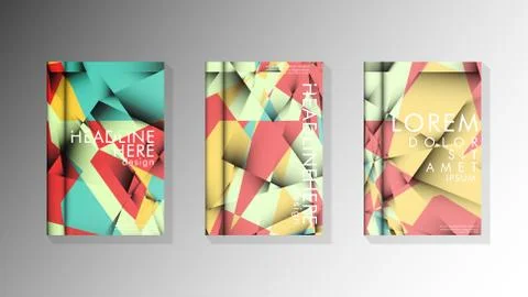 Gradient minimal geometric pattern. design of the triangle cover background.  イラスト素材