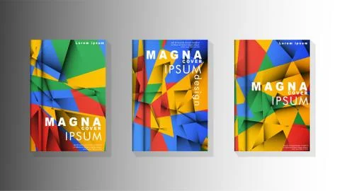 Gradient minimal geometric pattern. the design of the triangle cover backgrou イラスト素材