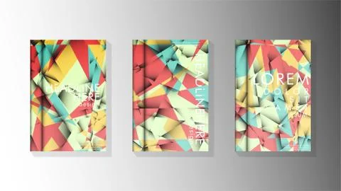 Gradient minimal geometric pattern. design of the triangle cover background.  Stockillustratie