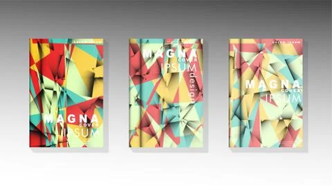 Gradient minimal geometric pattern. design of the triangle cover background.  Illustrazione stock