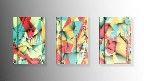 Gradient minimal geometric pattern. design of the triangle cover background.  Stock Illustration