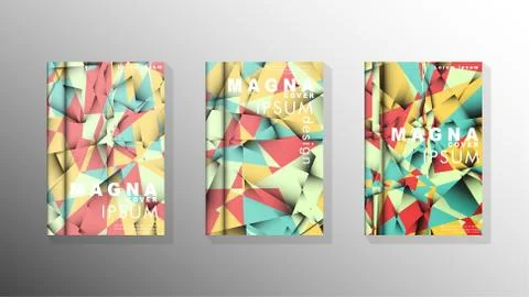 Gradient minimal geometric pattern. design of the triangle cover background.  Illustrazione stock