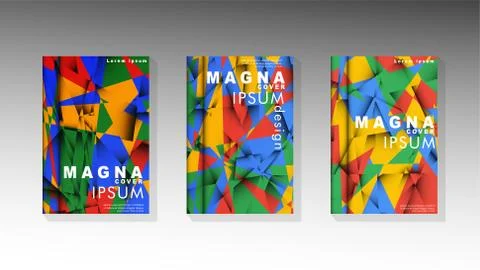 Gradient minimal geometric pattern. the design of the triangle cover backgrou 스톡 일러스트