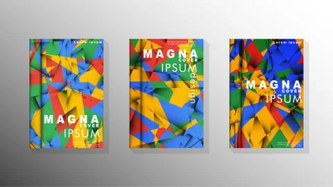 Gradient minimal geometric pattern. the design of the triangle cover backgrou Illustrazione stock